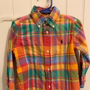 🍁 Ralph Lauren Polo Plaid Oxford Boy 2T